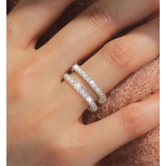 Double band Diamond Ring - Picture 2 of 5